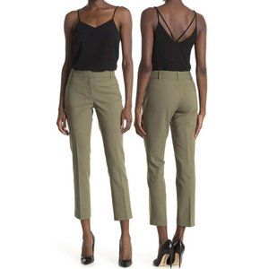 Chaus Fly Front  Pleaded Ankle Pants - Size 12 GRASSLAND Green Olive